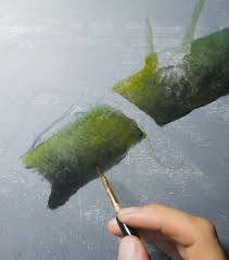 acryl schilderen met structuur