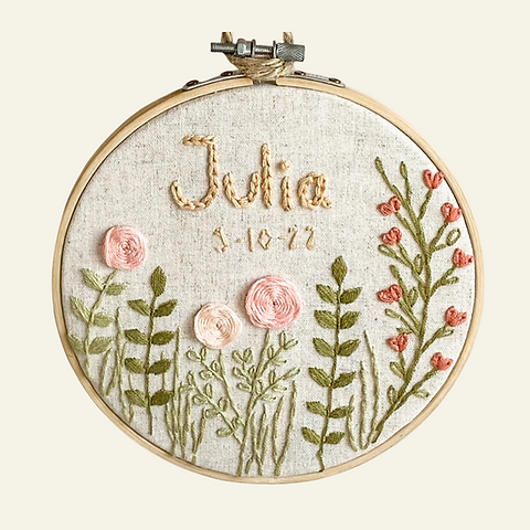 Prachtige Bloemen Borduren: Een Creatieve Uitdrukking van Natuurlijke Schoonheid